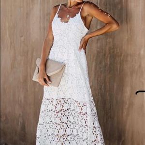 VICI Picturesque Lace Midi Dress